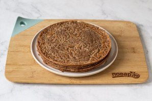 Веганский блинный торт