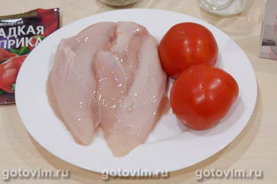 Куриное филе, запечённое в сливках