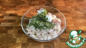 Филе минтая в карманах из теста