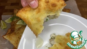 Филе минтая в карманах из теста