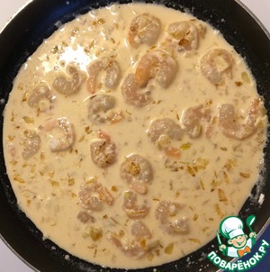 Гречневая лапша с креветками