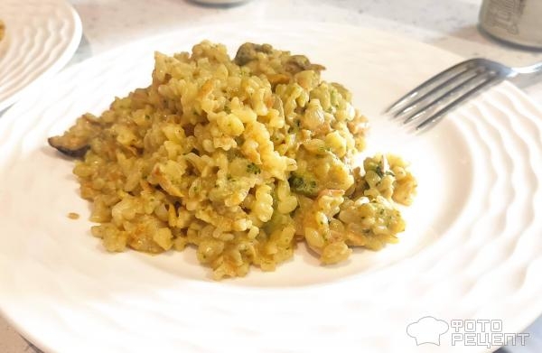 Рецепт: Булгур - с морепродуктами