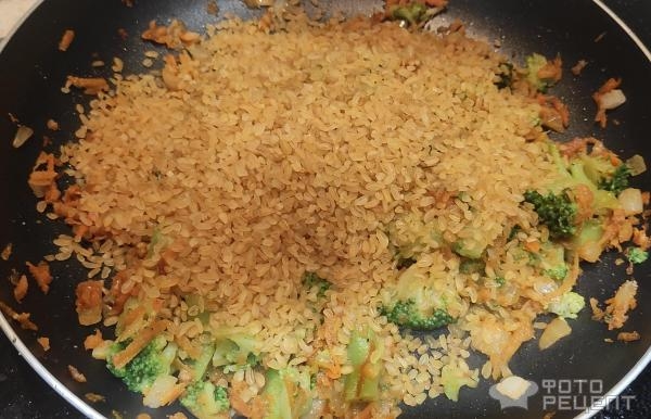 Рецепт: Булгур - с морепродуктами