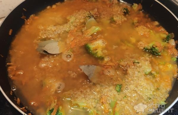 Рецепт: Булгур - с морепродуктами