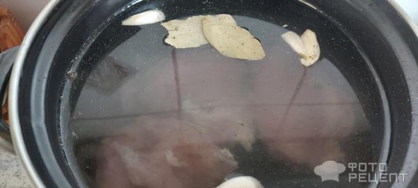 Рецепт: Фасолевый суп на курином бульоне - с консервированной фасолью в томате