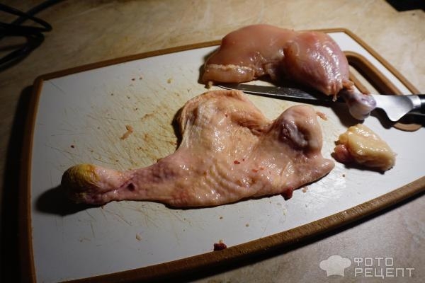 Рецепт: Окорочка во французском стиле с булгуром - с вялеными помидорами, моцареллой и базиликом