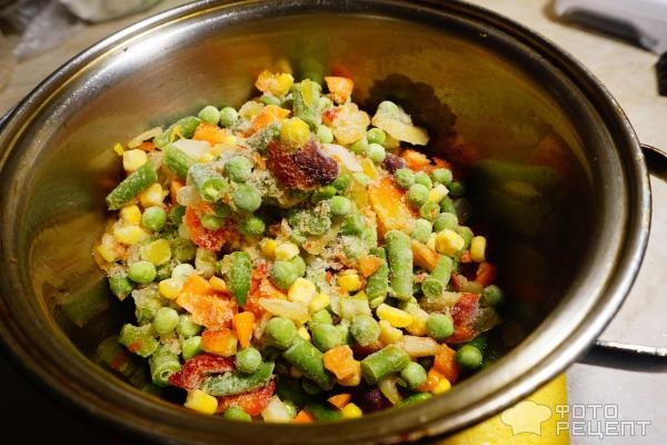 Рецепт: Окорочка во французском стиле с булгуром - с вялеными помидорами, моцареллой и базиликом