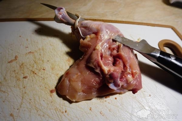 Рецепт: Окорочка во французском стиле с булгуром - с вялеными помидорами, моцареллой и базиликом