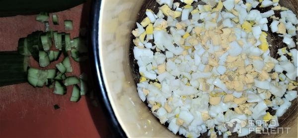 Рецепт: Окрошка на молочной сыворотке - С сывороткой, кефиром и соевым соусом