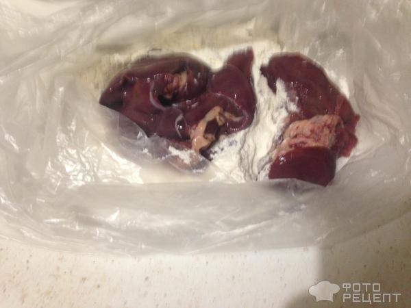 Рецепт: Печень куриная с яблоками - В моем исполнении.