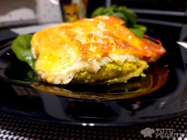 Рецепт: Рыба запеченная в лаваше - Шпинат, филе хека , лаваш!