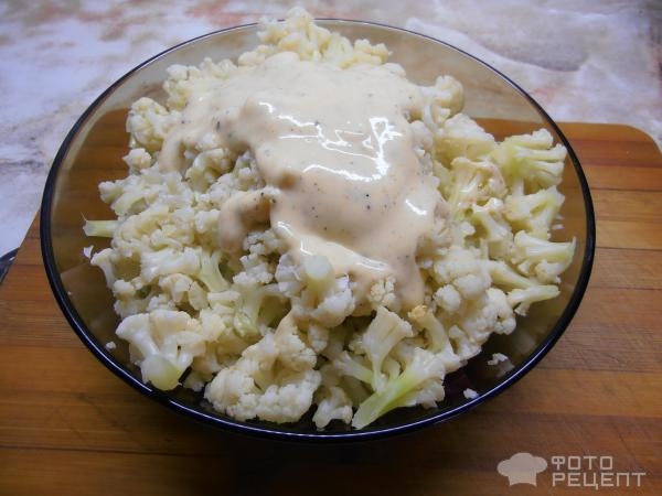 Рецепт: Салат из вареной свеклы - с цветной капустой