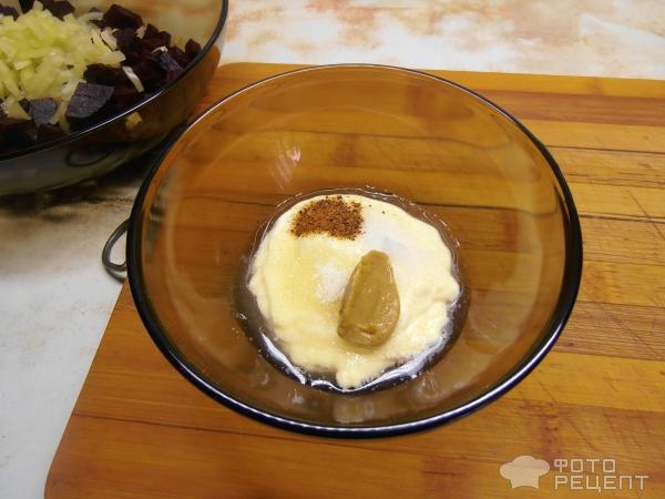 Рецепт: Салат из вареной свеклы - с цветной капустой