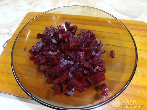 Рецепт: Салат из вареной свеклы - с цветной капустой