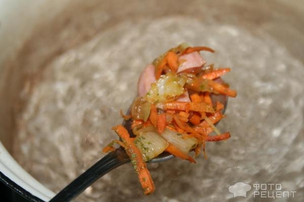 Рецепт: Супчик из сарделек - вермишелевый