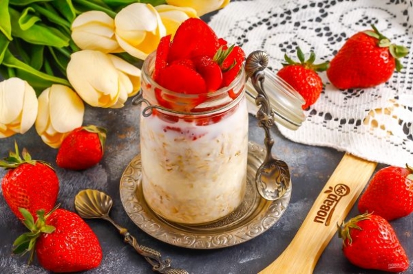 Ленивая овсянка с творогом Ленивая овсянка с творогом