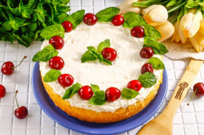 ПП торт с творожным кремом