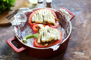 Болгарский перец фаршированный куриной печенью Болгарский перец фаршированный куриной печенью