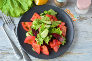 Салат с бастурмой