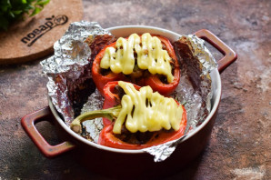 Болгарский перец фаршированный куриной печенью Болгарский перец фаршированный куриной печенью