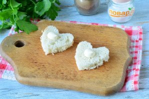 Бутерброды в виде сердца