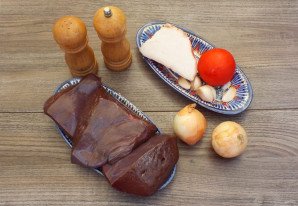 Шашлык из печени с салом