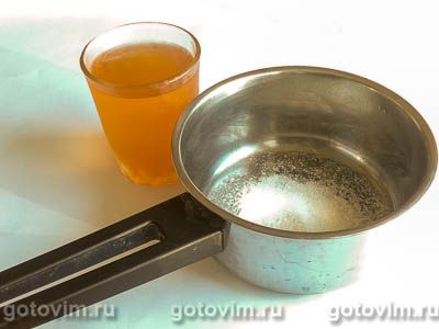 Десерт из черешни в яблочном желе