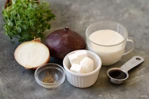 Свекольный крем-суп с фетой Свекольный крем-суп с фетой