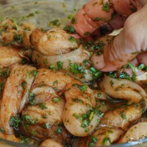 Закуска из курицы и свежих овощей Закуска из курицы и свежих овощей