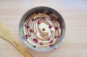 Пирог "Зебра" с вишней