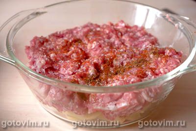 Картофельная запеканка с фаршем, помидорами и молочной заливкой