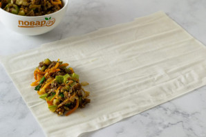 Спринг роллы из теста фило