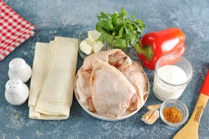 Курица по-армянски в лаваше