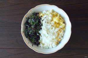 Салат из морского окуня горячего копчения