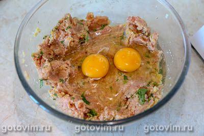 Мясные колеты из свинины с нутом