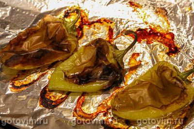 Брускетта с запеченным перцем и творожным сыром Брускетта с запеченным перцем и творожным сыром