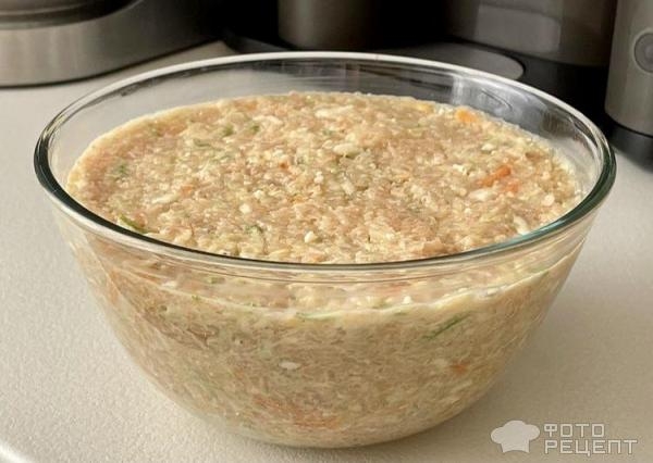 Рецепт: Котлеты из куриного филе на сковородке - с кабачком