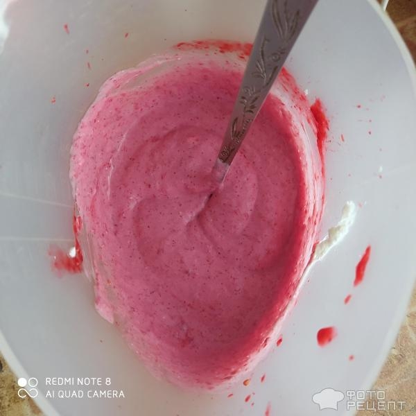 Рецепт: Малиновое суфле - Летний десерт, с творогом