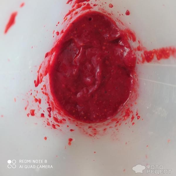 Рецепт: Малиновое суфле - Летний десерт, с творогом