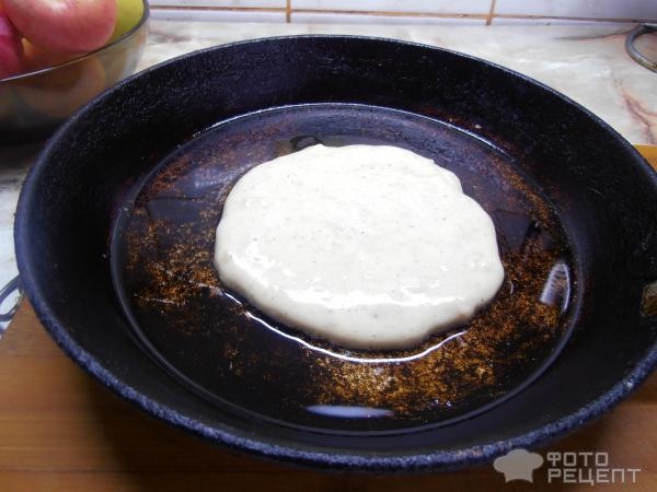 Рецепт: Панкейки на кефире - с яблоками Рецепт: Панкейки на кефире - с яблоками