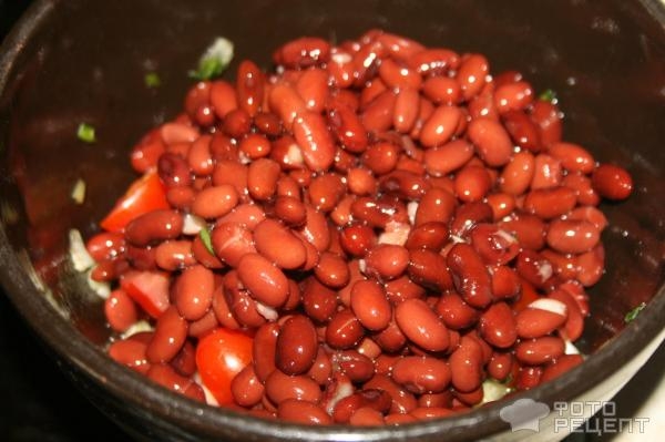 Рецепт: Салат с фасолью - В грузинском стиле Рецепт: Салат с фасолью - В грузинском стиле