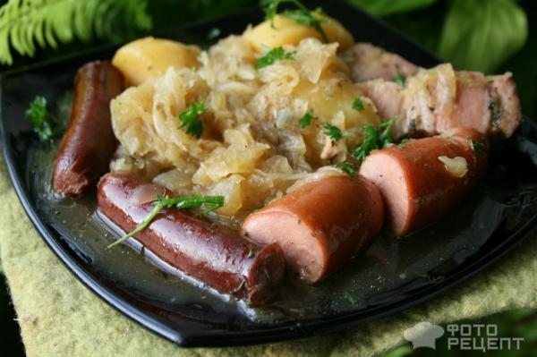 Рецепт: Шукрут - Блюдо эльзасской кухни Рецепт: Шукрут - Блюдо эльзасской кухни