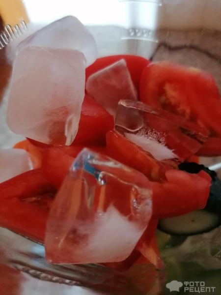 Рецепт: Смузи овощной - Салат в стакане