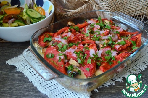 Скумбрия по-болгарски в винном соусе Скумбрия по-болгарски в винном соусе