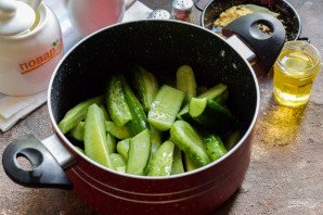 Салат "Блаженство" из огурцов на зиму