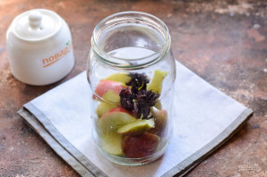 Компот из яблок и каркаде на зиму Компот из яблок и каркаде на зиму