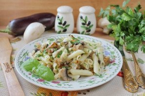 Паста с баклажанами и грибами Паста с баклажанами и грибами