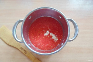 Протертые помидоры с чесноком на зиму