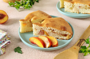 Заливной пирог с нектаринами Заливной пирог с нектаринами