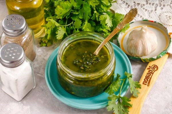 Соус из кинзы на зиму Соус из кинзы на зиму